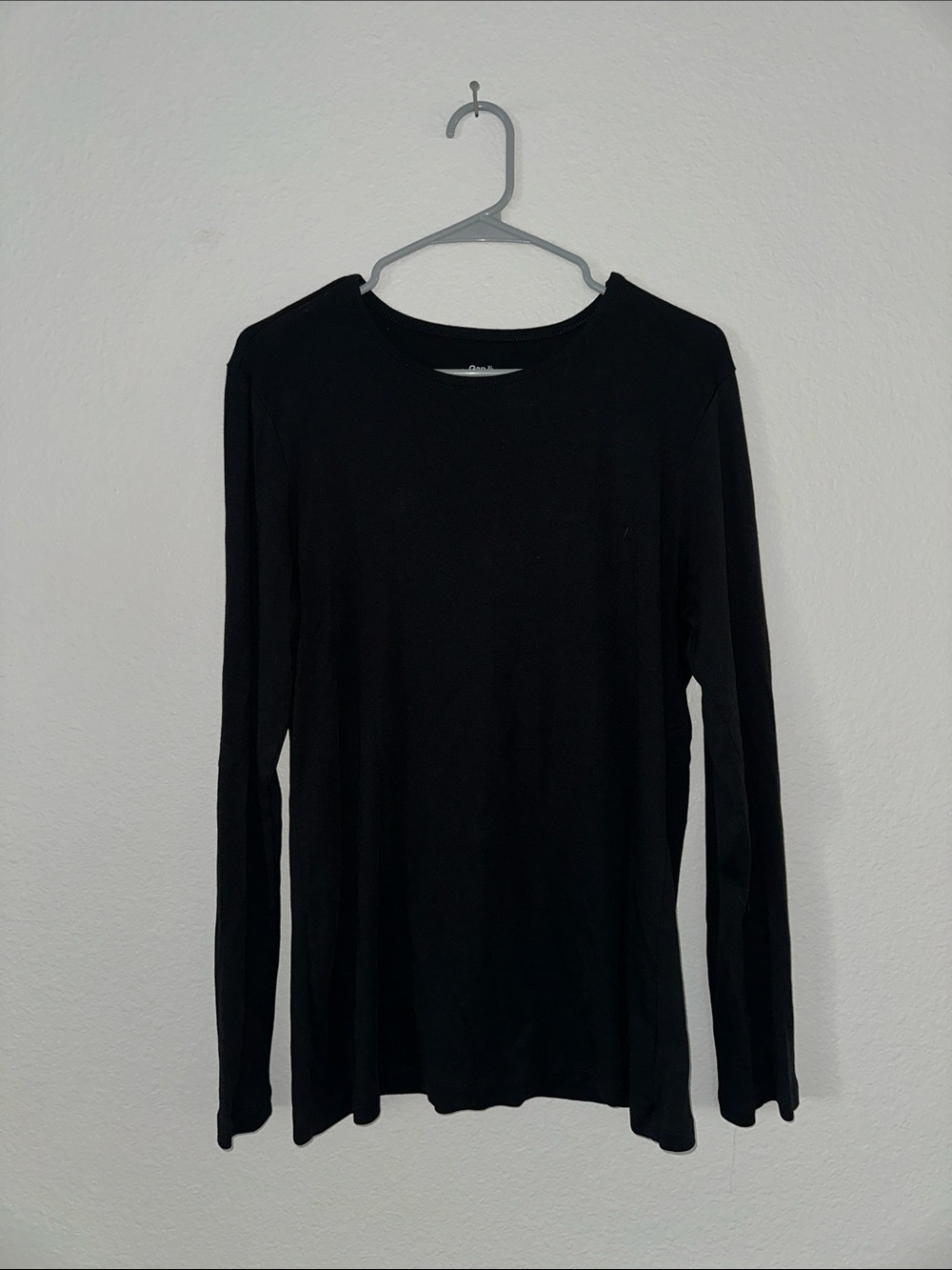 Gap Women’s Supersoft Black Long Sleeve Crew Neck Shirt Size XL